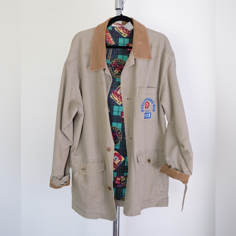 Mens Disney Mickey Mouse Courderoy Canvas Jacket